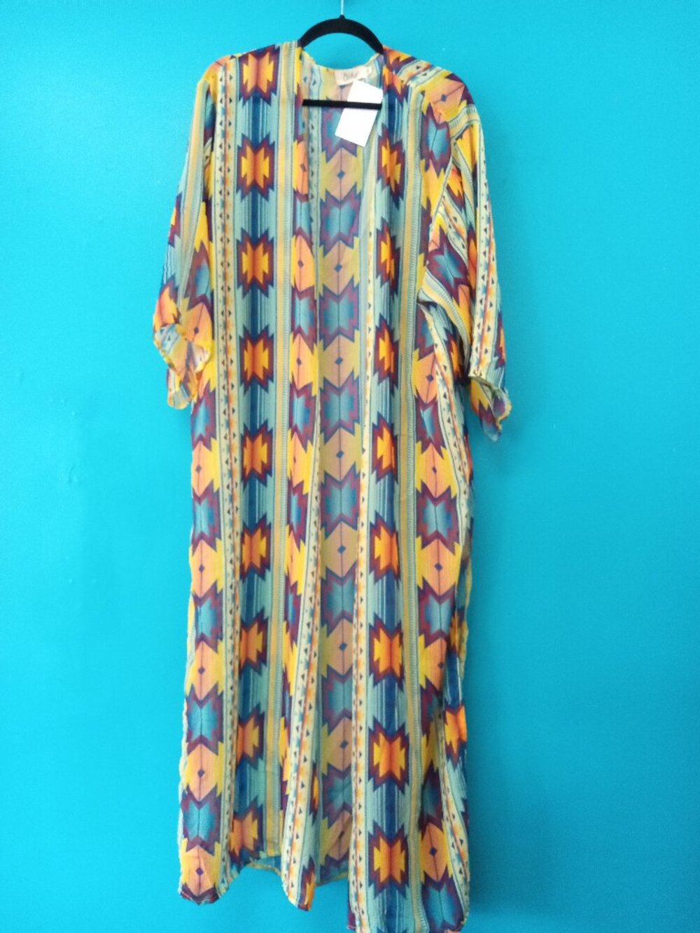 Cheeky's 2XL Aztec Maxi Kimono-OMG934